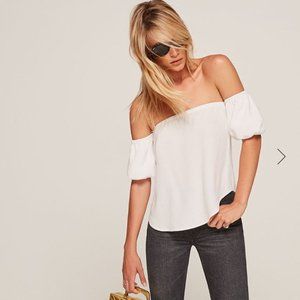 Reformation Pamplemousse Top in Ivory
